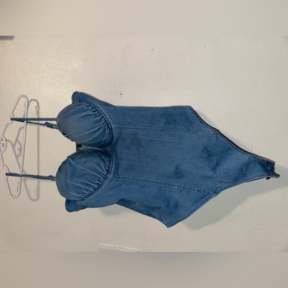 Denim bodysuit